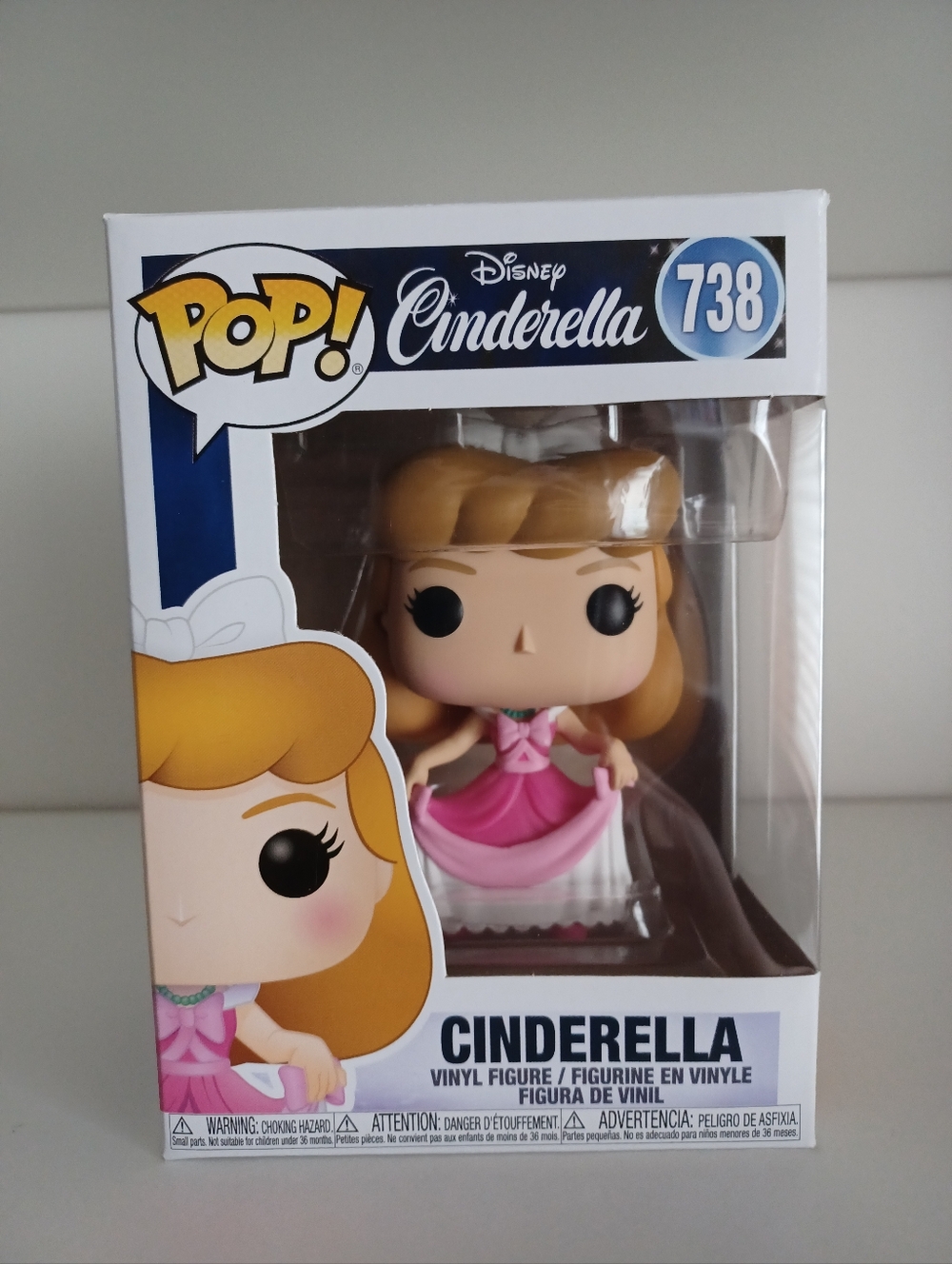 Disney Princess Cinderella Pink Dress 738 Vinyl‎ Figure Funko Pop Collectible